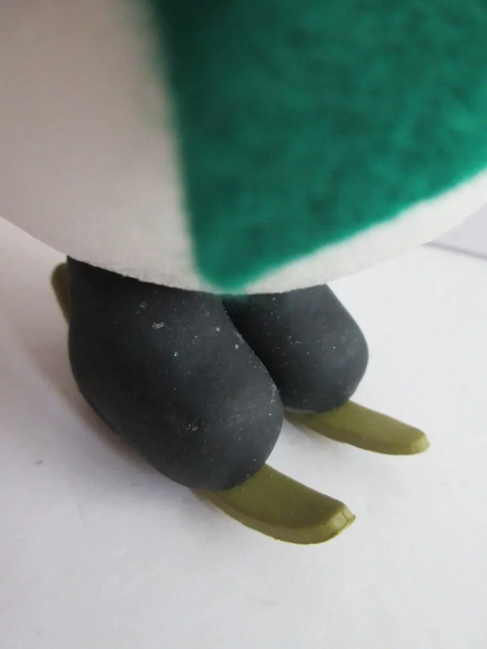 Snowman on Skis Glass Christmas Ornament Wearing Green Felt Scarf 5